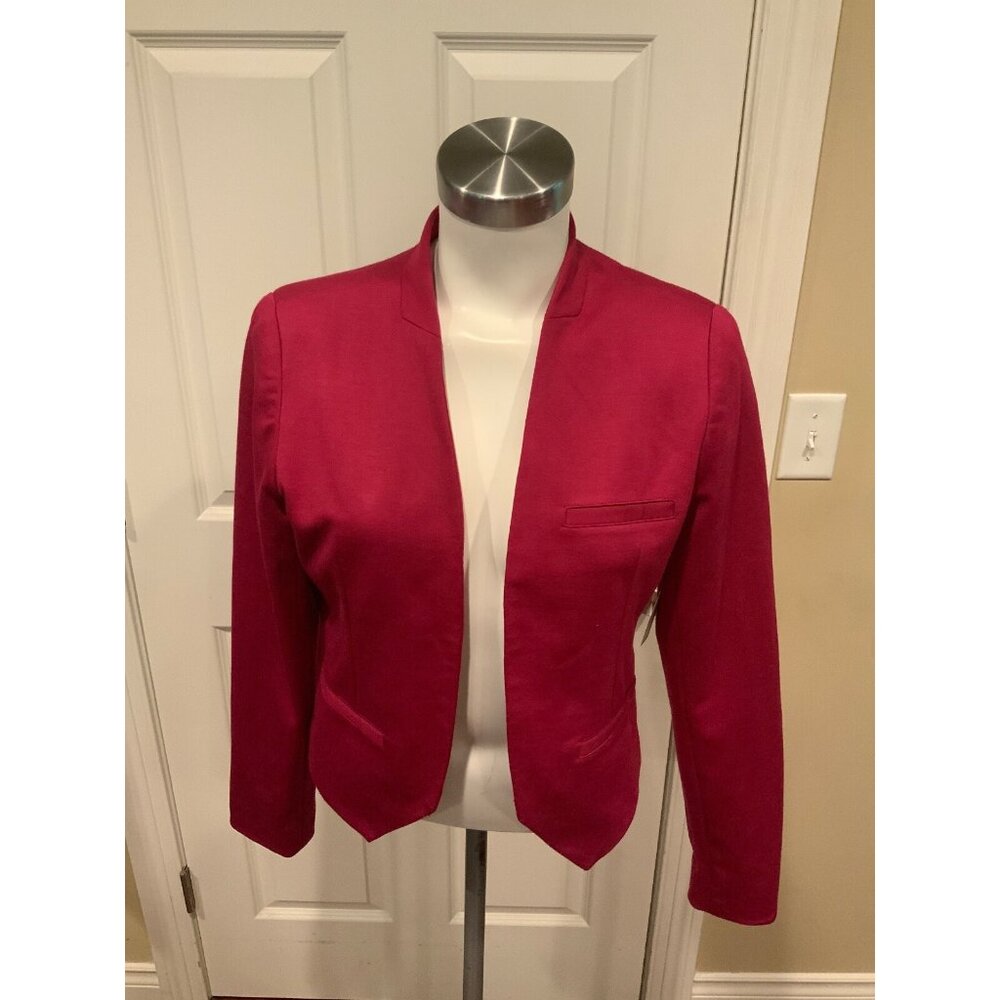 Cynthia Rowley Dark Pink Long Sleeve Jacket Blazer, Size Medium